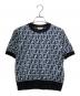 FENDI（フェンディ）の古着「ズッカ柄半袖ニット/FZX550 AD5R」｜スカイブルー