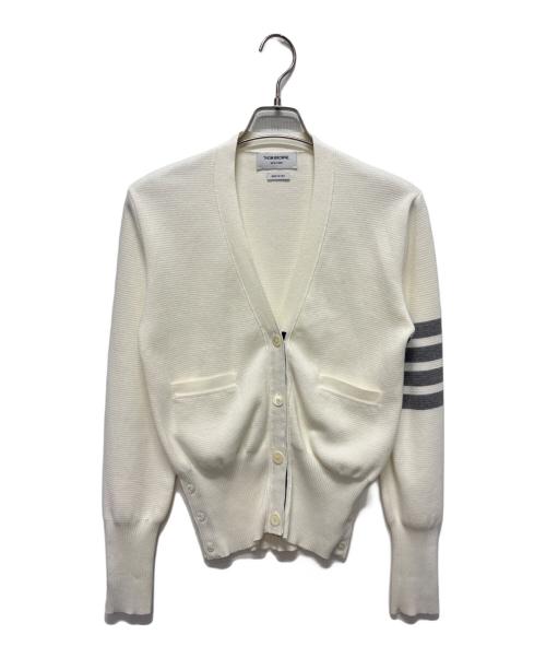 Thom Browne（トムブラウン）Thom Browne (トムブラウン) コットンカーディガン ホワイト サイズ:42の古着・服飾アイテム