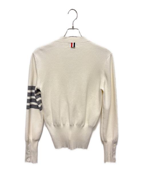 Thom Browne（トムブラウン）Thom Browne (トムブラウン) コットンカーディガン ホワイト サイズ:42の古着・服飾アイテム