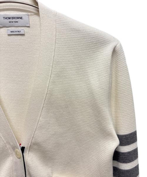 Thom Browne（トムブラウン）Thom Browne (トムブラウン) コットンカーディガン ホワイト サイズ:42の古着・服飾アイテム