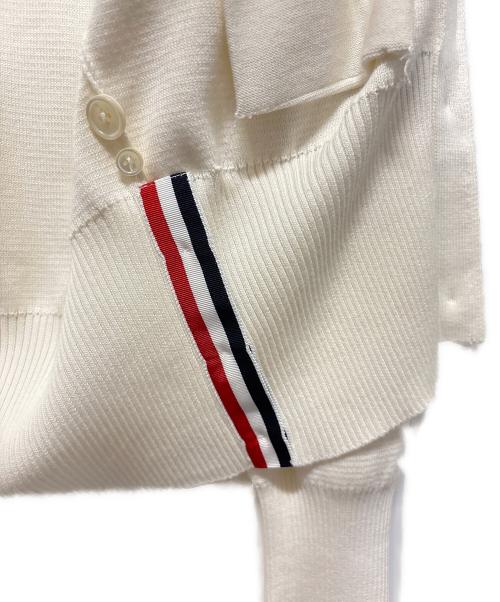 Thom Browne（トムブラウン）Thom Browne (トムブラウン) コットンカーディガン ホワイト サイズ:42の古着・服飾アイテム