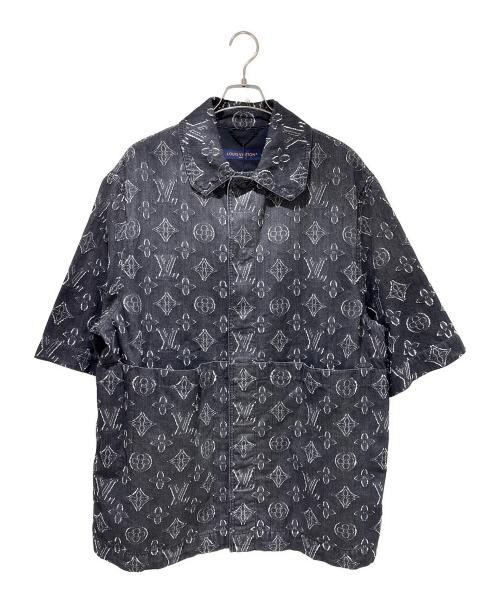 LOUIS VUITTON（ルイ ヴィトン）LOUIS VUITTON (ルイ ヴィトン) モノグラムデニムショートスリーブシャツ グレー サイズ:XLの古着・服飾アイテム