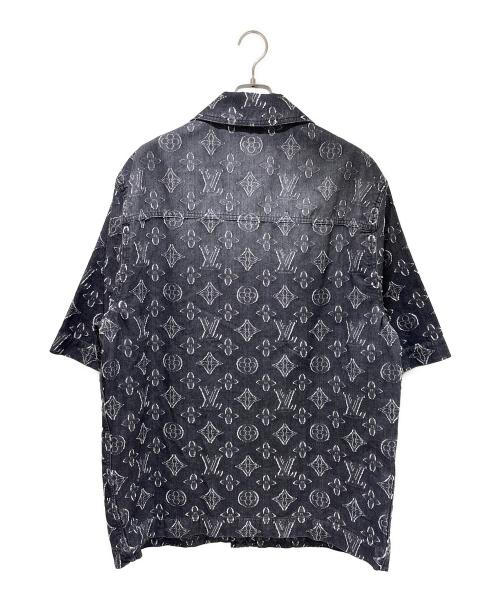 LOUIS VUITTON（ルイ ヴィトン）LOUIS VUITTON (ルイ ヴィトン) モノグラムデニムショートスリーブシャツ グレー サイズ:XLの古着・服飾アイテム