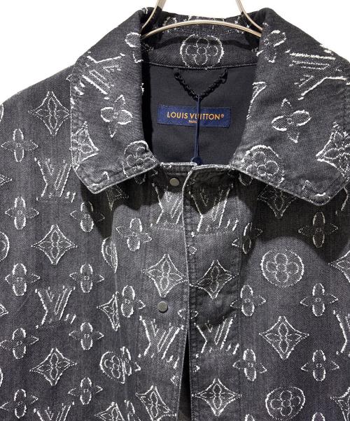 LOUIS VUITTON（ルイ ヴィトン）LOUIS VUITTON (ルイ ヴィトン) モノグラムデニムショートスリーブシャツ グレー サイズ:XLの古着・服飾アイテム