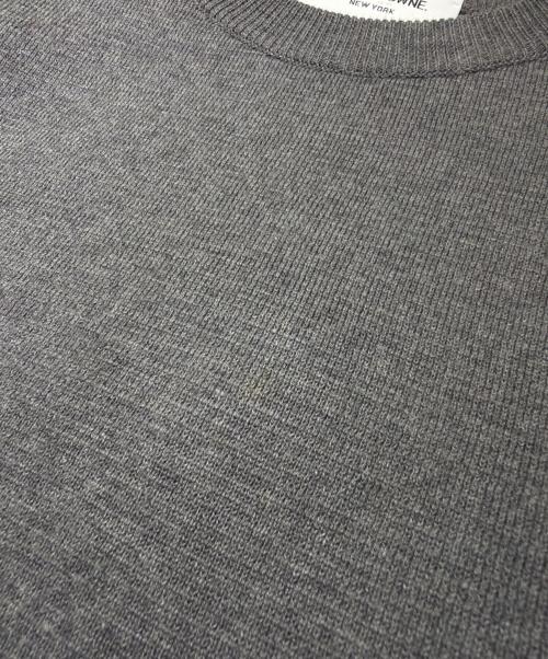 Thom Browne（トムブラウン）Thom Browne Milano Stitch Cotton Crepe 4-Bar Pullover/ミラノ ステッチ コットン クレープ 4-BAR プルオーバー/FKA239A-00219035 グレー サイズ:42の古着・服飾アイテム