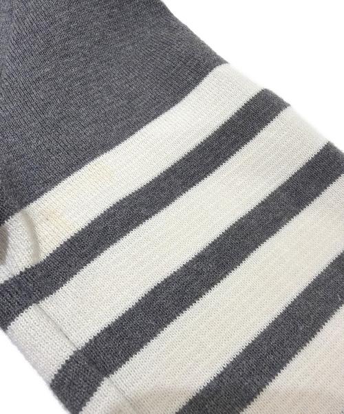 Thom Browne（トムブラウン）Thom Browne Milano Stitch Cotton Crepe 4-Bar Pullover/ミラノ ステッチ コットン クレープ 4-BAR プルオーバー/FKA239A-00219035 グレー サイズ:42の古着・服飾アイテム