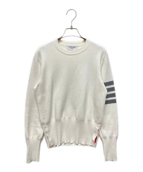 Thom Browne（トムブラウン）Thom Browne (トムブラウン) 4Barニット ホワイト サイズ:42の古着・服飾アイテム