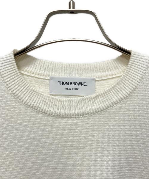 Thom Browne（トムブラウン）Thom Browne (トムブラウン) 4Barニット ホワイト サイズ:42の古着・服飾アイテム