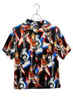 Hysteric Glamourヒステリックグラマー）の古着「ワンピース総柄アロハシャツ」｜ブラック