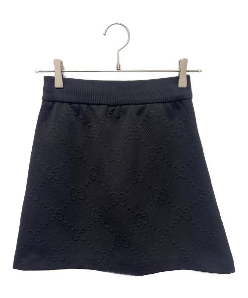 GUCCI（グッチ）GUCCI (グッチ) GGジャガードジャージースカート ブラック サイズ:XXSの古着・服飾アイテム