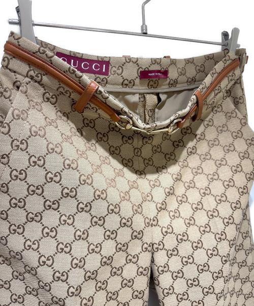GUCCI（グッチ）GUCCI (グッチ) ホースビットGGジャガードパンツ ベージュ サイズ:40の古着・服飾アイテム