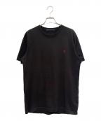 LOUIS VUITTONルイ ヴィトン）の古着「LVサークルロゴ刺繍Tシャツ/LV Circle Logo Embroidered T-Shirt/RM182Q JC8 HAY50W」｜ブラック