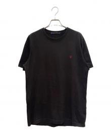 LOUIS VUITTON（ルイ ヴィトン）の古着「LVサークルロゴ刺繍Tシャツ/LV Circle Logo Embroidered T-Shirt/RM182Q JC8 HAY50W」｜ブラック