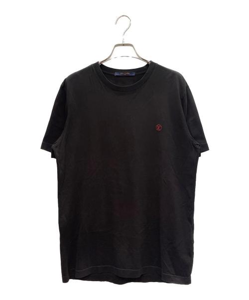 LOUIS VUITTON（ルイ ヴィトン）LOUIS VUITTON (ルイ ヴィトン) LVサークルロゴ刺繍Tシャツ/LV Circle Logo Embroidered T-Shirt/RM182Q JC8 HAY50W ブラック サイズ:Sの古着・服飾アイテム