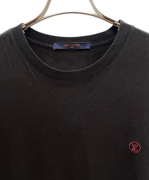 LOUIS VUITTON（ルイ ヴィトン）LOUIS VUITTON (ルイ ヴィトン) LVサークルロゴ刺繍Tシャツ/LV Circle Logo Embroidered T-Shirt/RM182Q JC8 HAY50W ブラック サイズ:Sの古着・服飾アイテム