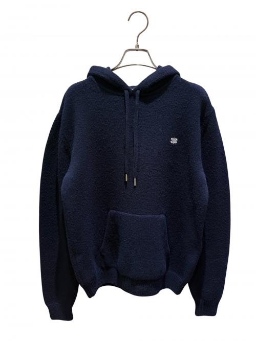 CELINE（セリーヌ）CELINE (セリーヌ) ミニトリオンフ刺繍ニットパーカー ネイビー サイズ:Mの古着・服飾アイテム