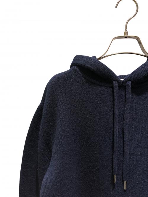 CELINE（セリーヌ）CELINE (セリーヌ) ミニトリオンフ刺繍ニットパーカー ネイビー サイズ:Mの古着・服飾アイテム