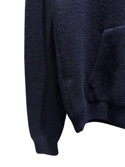 CELINE（セリーヌ）CELINE (セリーヌ) ミニトリオンフ刺繍ニットパーカー ネイビー サイズ:Mの古着・服飾アイテム