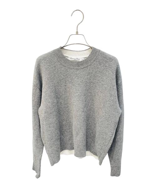 Christian Dior（クリスチャン ディオール）Christian Dior (クリスチャン ディオール) J'ADIOR8/ジャディオール 8 ボクシーセーター グレー サイズ:36の古着・服飾アイテム