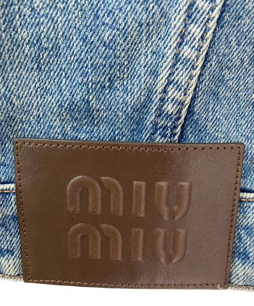 MIU MIU（ミュウミュウ）MIU MIU (ミュウミュウ) エンボスロゴデニムジャケット インディゴ サイズ:36の古着・服飾アイテム