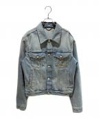 LOUIS VUITTONルイ ヴィトン）の古着「Washed Denim Jacket with Pearl Buttons/ウォッシュ加工 パールボタンデニムジャケット/RM251M PCP HSA45W」｜スカイブルー