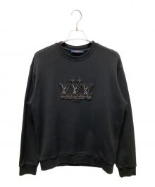 LOUIS VUITTON（ルイ ヴィトン）の古着「エンベリッシュッド シグネチャーパッチ スウェット」｜ブラック