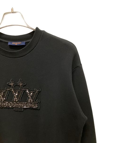 LOUIS VUITTON（ルイ ヴィトン）LOUIS VUITTON (ルイ ヴィトン) エンベリッシュッド シグネチャーパッチ スウェット ブラック サイズ:44の古着・服飾アイテム
