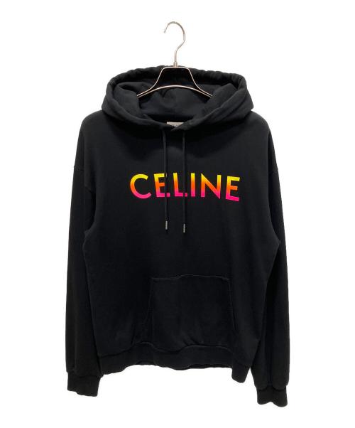 CELINE（セリーヌ）CELINE (セリーヌ) ロゴパーカー ブラック サイズ:Ｍの古着・服飾アイテム
