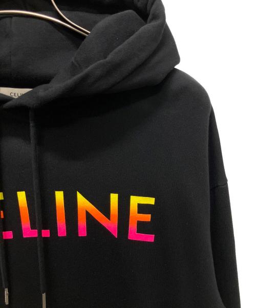 CELINE（セリーヌ）CELINE (セリーヌ) ロゴパーカー ブラック サイズ:Ｍの古着・服飾アイテム
