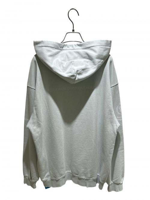 BALENCIAGA（バレンシアガ）BALENCIAGA (バレンシアガ) WFPフロントプリントフーディ スカイブルー サイズ:XSの古着・服飾アイテム