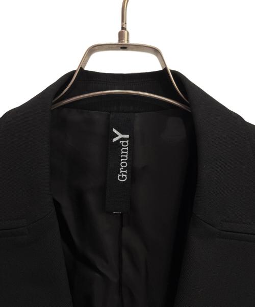 GROUND Y（グラウンドワイ）GROUND Y (グラウンドワイ) ロングテーラードジャケット ブラック サイズ:１の古着・服飾アイテム