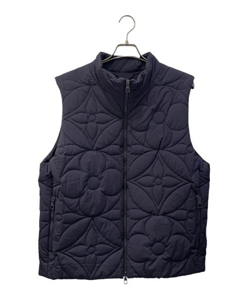 LOUIS VUITTON（ルイ ヴィトン）LOUIS VUITTON (ルイ ヴィトン) モノグラムフラワー キルティングパテッドベスト ネイビー サイズ:54の古着・服飾アイテム