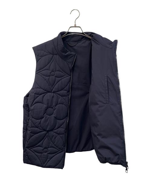 LOUIS VUITTON（ルイ ヴィトン）LOUIS VUITTON (ルイ ヴィトン) モノグラムフラワー キルティングパテッドベスト ネイビー サイズ:54の古着・服飾アイテム
