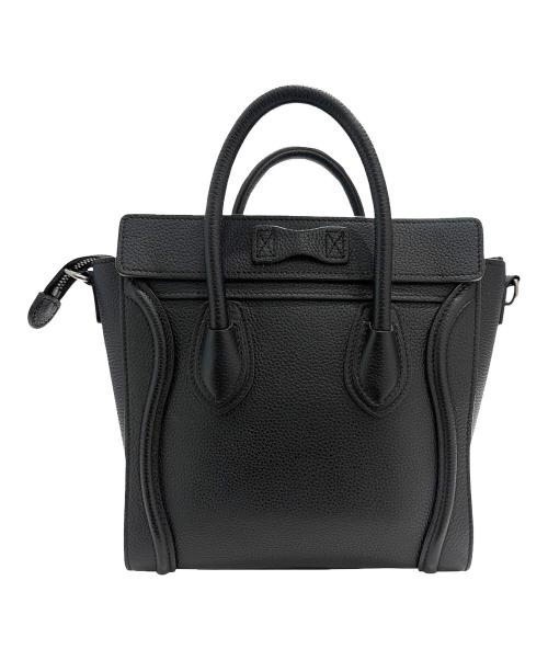 CELINE（セリーヌ）CELINE (セリーヌ) ラゲージナノショッパー/2WAYショルダーバッグ ブラック サイズ:ナノの古着・服飾アイテム