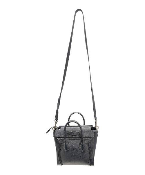 CELINE（セリーヌ）CELINE (セリーヌ) ラゲージナノショッパー/2WAYショルダーバッグ ブラック サイズ:ナノの古着・服飾アイテム