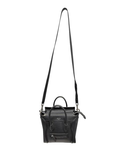 CELINE（セリーヌ）CELINE (セリーヌ) ラゲージナノショッパー/2WAYショルダーバッグ ブラック サイズ:ナノの古着・服飾アイテム