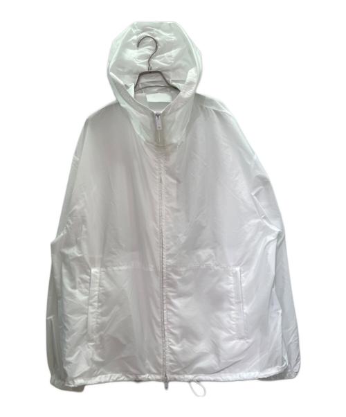 PRADA（プラダ）PRADA (プラダ) トライアングルロゴ ジップアップブルゾン/PRADA Triangle Logo Zip-Up Blouson ホワイト サイズ:XLの古着・服飾アイテム