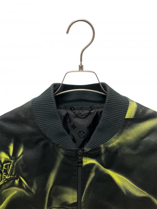 LOUIS VUITTON（ルイ ヴィトン）LOUIS VUITTON (ルイ ヴィトン) printed bomber jacket イエロー×ブラック サイズ:50の古着・服飾アイテム
