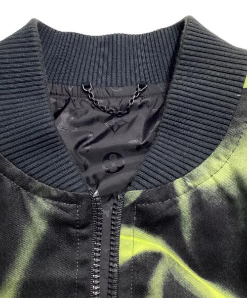 LOUIS VUITTON（ルイ ヴィトン）LOUIS VUITTON (ルイ ヴィトン) printed bomber jacket イエロー×ブラック サイズ:50の古着・服飾アイテム