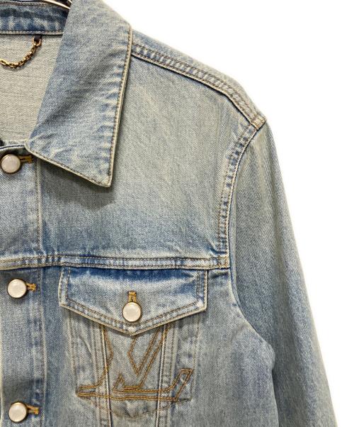 LOUIS VUITTON（ルイ ヴィトン）LOUIS VUITTON (ルイ ヴィトン) ウォッシュ加工 パールボタンデニムジャケット インディゴ サイズ:48の古着・服飾アイテム