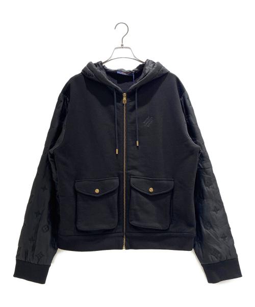 LOUIS VUITTON（ルイ ヴィトン）LOUIS VUITTON (ルイ ヴィトン) Hybrid Zip Monogram Hooded Blouson/イブリッドジップモノグラムフーディーブルゾン/RM241 FWC HQY68W ブラック サイズ:Lの古着・服飾アイテム