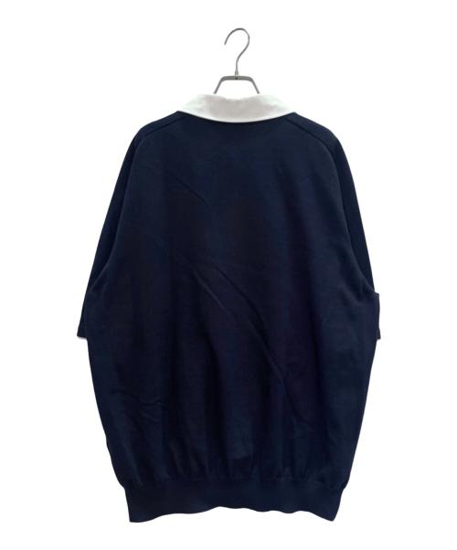 LOUIS VUITTON（ルイ ヴィトン）LOUIS VUITTON (ルイ ヴィトン) 24AW パールボタンニットポロシャツ Embroidered Cotton Blend Pearl Button Shirt/RM242MM F77 HRN14W ネイビー サイズ:XXLの古着・服飾アイテム