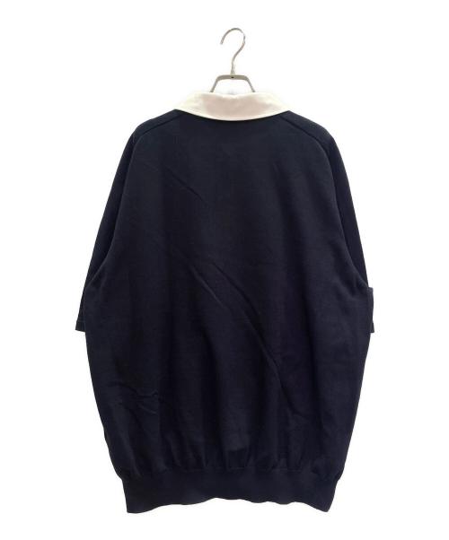 LOUIS VUITTON（ルイ ヴィトン）LOUIS VUITTON (ルイ ヴィトン) 24AW パールボタンニットポロシャツ Embroidered Cotton Blend Pearl Button Shirt/RM242MM F77 HRN14W ネイビー サイズ:XXLの古着・服飾アイテム