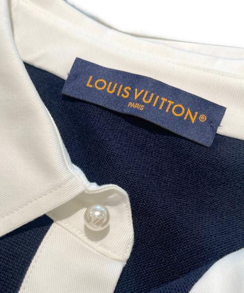 LOUIS VUITTON（ルイ ヴィトン）LOUIS VUITTON (ルイ ヴィトン) 24AW パールボタンニットポロシャツ Embroidered Cotton Blend Pearl Button Shirt/RM242MM F77 HRN14W ネイビー サイズ:XXLの古着・服飾アイテム