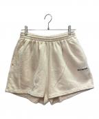 BALENCIAGAバレンシアガ）の古着「Logo Embroidered Sweat Shorts ロゴ刺繍 スウェットハーフパンツ/704176 TMVF5」｜ベージュ