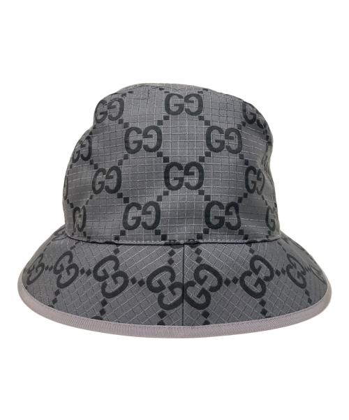 GUCCI（グッチ）GUCCI (グッチ) GGバケットハット グレー サイズ:Mの古着・服飾アイテム