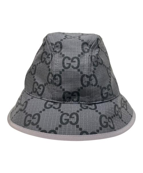 GUCCI（グッチ）GUCCI (グッチ) GGバケットハット グレー サイズ:Mの古着・服飾アイテム