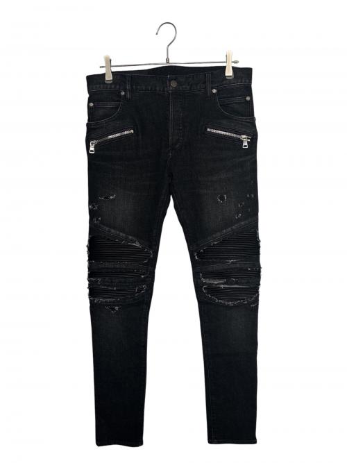 BALMAIN（バルマン）BALMAIN (バルマン) バイカーズデニムパンツ ブラック サイズ:W31の古着・服飾アイテム