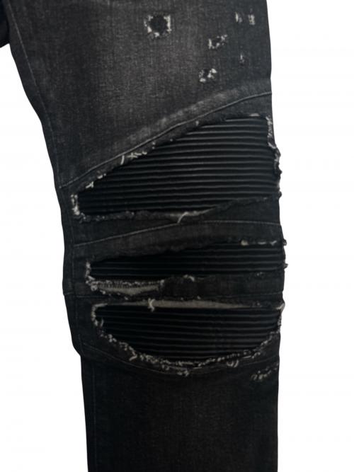 BALMAIN（バルマン）BALMAIN (バルマン) バイカーズデニムパンツ ブラック サイズ:W31の古着・服飾アイテム