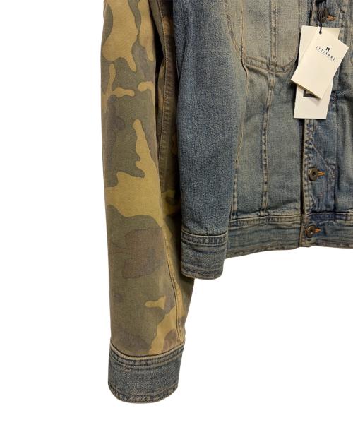 D&G（ディーアンドジー）D&G (ディーアンドジー) Faded Denim Jacket インディゴ×カーキ サイズ:Mの古着・服飾アイテム